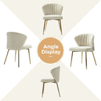 Luna Modern Glam Upholstered Tufted Back Side Accent Dining Chair with Small Base by HULALA HOME