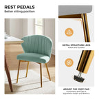Luna Modern Glam Upholstered Tufted Back Side Accent Dining Chair with Small Base by HULALA HOME