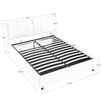 Queen/King Size Storage Upholstered Platform Bed with Headboard