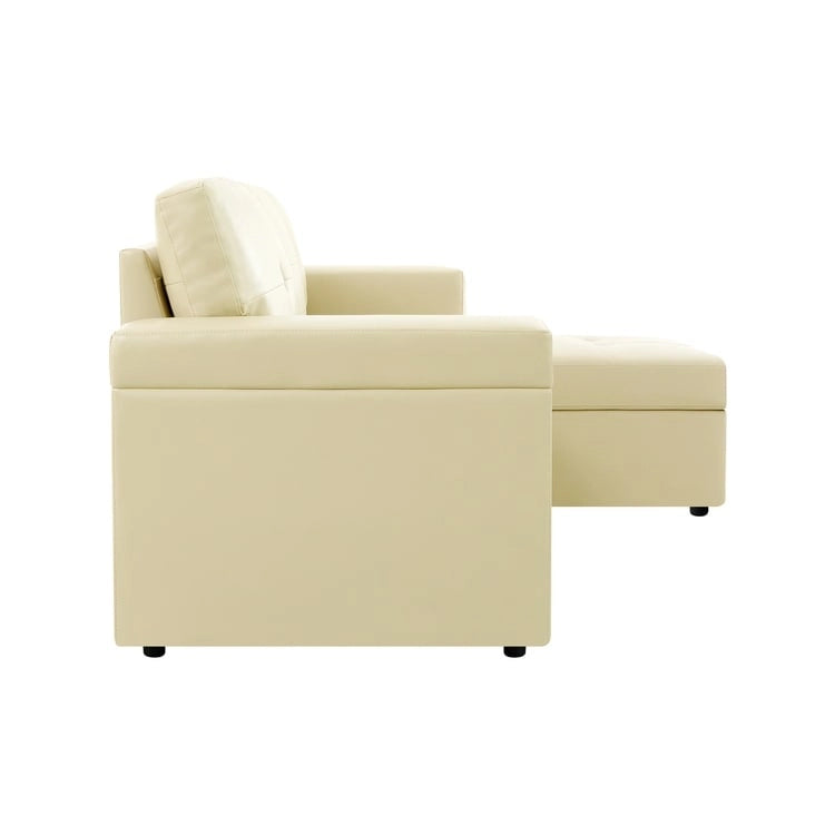 Reversible L-Shape Sleeper Sectional Sofa with Storage, Modern Convertible Sofa Bed for Living Room
