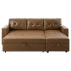 Reversible L-Shape Sleeper Sectional Sofa with Storage, Modern Convertible Sofa Bed for Living Room