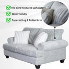 Roundhill Oasis 2-Piece Living Room Set, Sofa and Loveseat