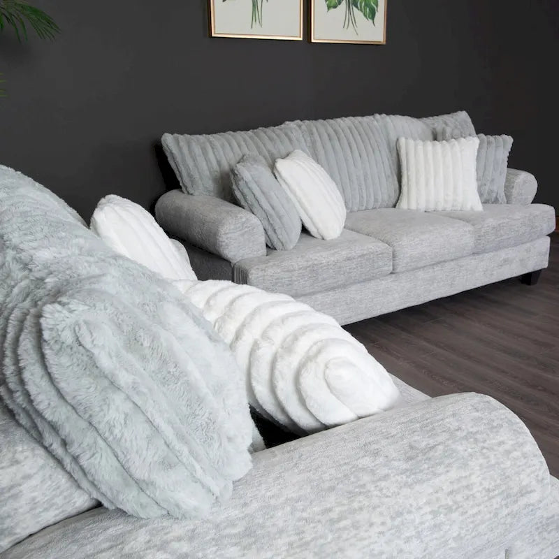 Roundhill Oasis 2-Piece Living Room Set, Sofa and Loveseat