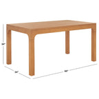 Rectangle Dining Table for 8 - Black/White/Natural - 60L x 34W x 30H