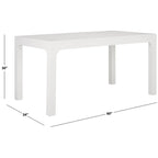 Rectangle Dining Table for 8 - Black/White/Natural - 60L x 34W x 30H