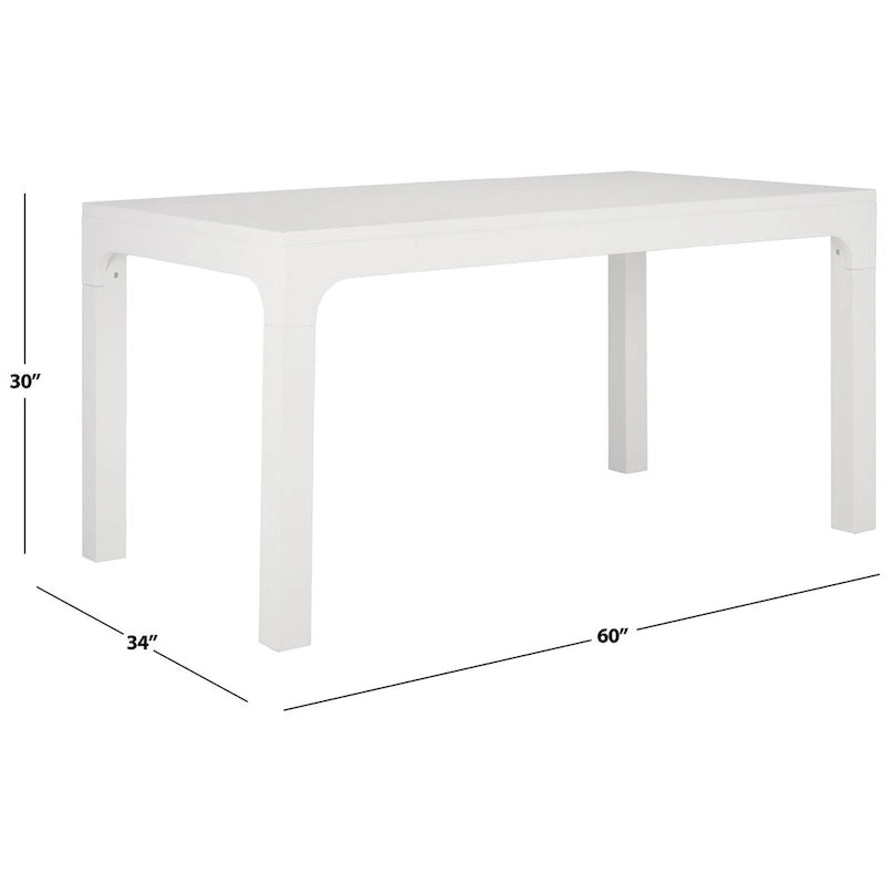 Rectangle Dining Table for 8 - Black/White/Natural - 60L x 34W x 30H