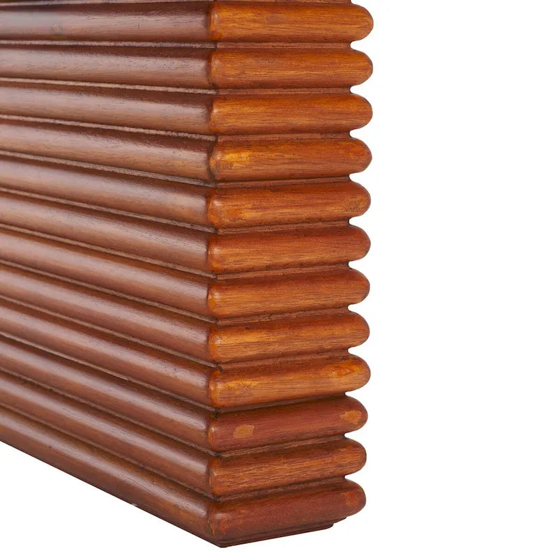 Natural Wood Coffee Table with Gold Legs - 41W x 18D x 16H