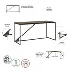 Bush Furniture Refinery 62W L Shaped Industrial Office Desk
