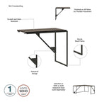 Bush Furniture Refinery 62W L Shaped Industrial Office Desk