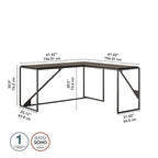 Bush Furniture Refinery 62W L Shaped Industrial Office Desk