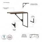 Bush Furniture Refinery 62W L Shaped Industrial Office Desk
