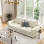 CO-Z 86.6 Upholstered Sofa Couch for Living Room 3-Seater Sofa