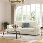 CO-Z 86.6 Upholstered Sofa Couch for Living Room 3-Seater Sofa