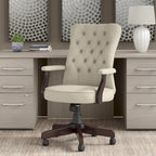 Salinas High Back Tufted Office Chair with Arms by Bush Furniture