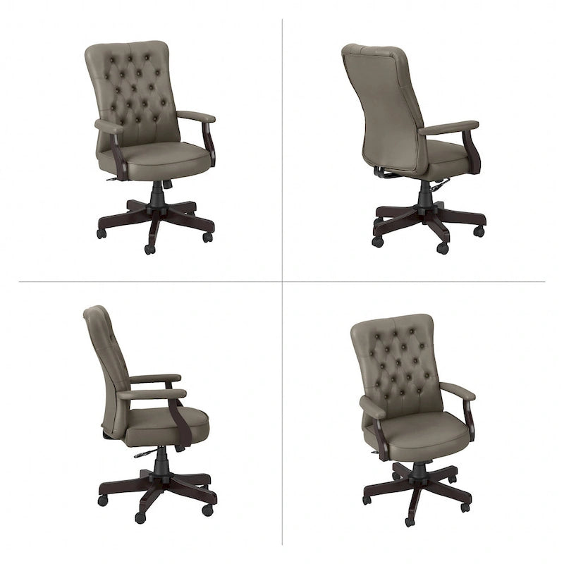 Salinas High Back Tufted Office Chair with Arms by Bush Furniture