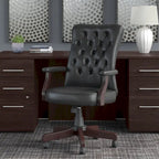 Salinas High Back Tufted Office Chair with Arms by Bush Furniture