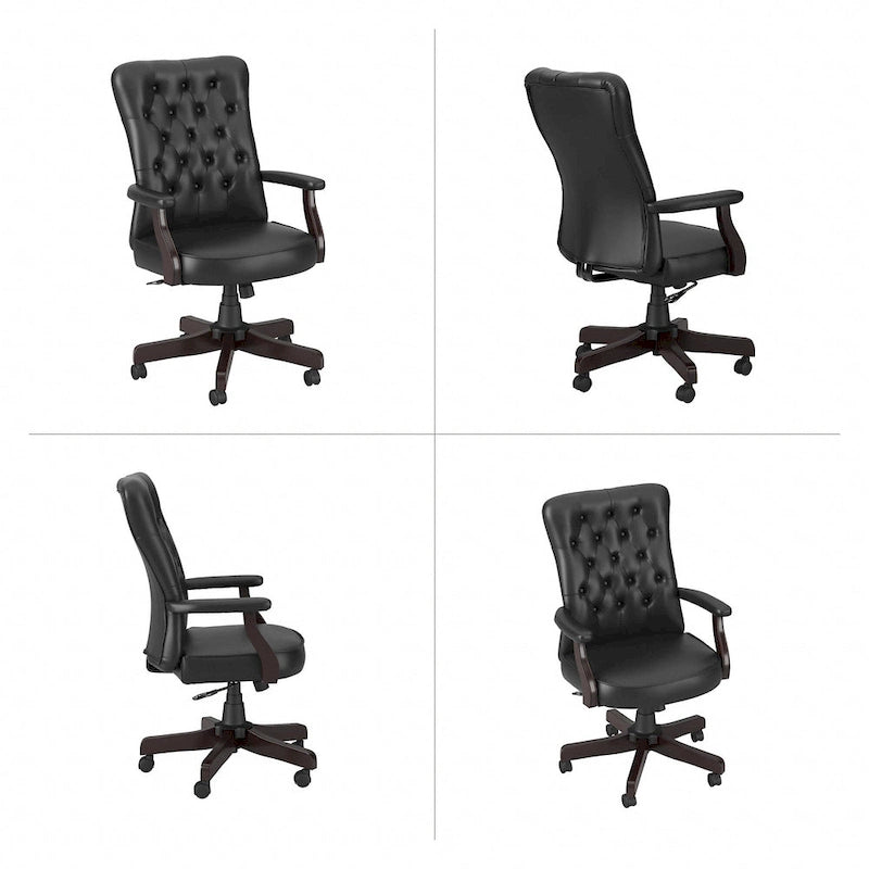 Salinas High Back Tufted Office Chair with Arms by Bush Furniture