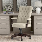 Salinas High Back Tufted Office Chair with Arms by Bush Furniture